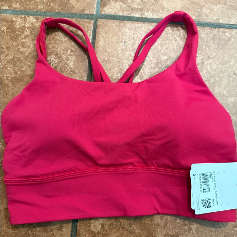 Lululemon pink dragon Women's  energy longline Bra